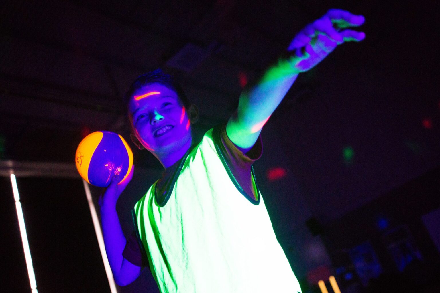 Glow Dodgeball parties with Whizzfit